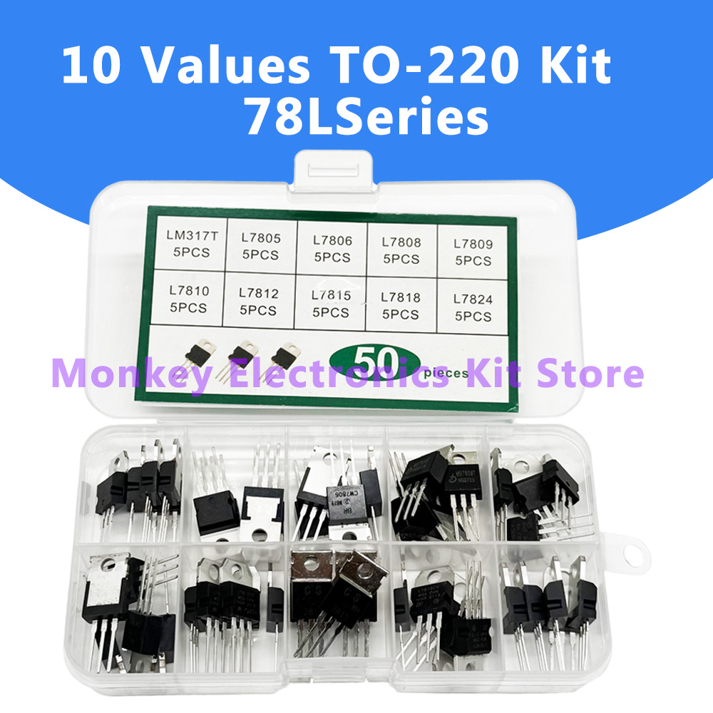 Mosfet Transistor Set - 50PCS TO-220 Kit Voltage Regulator IC