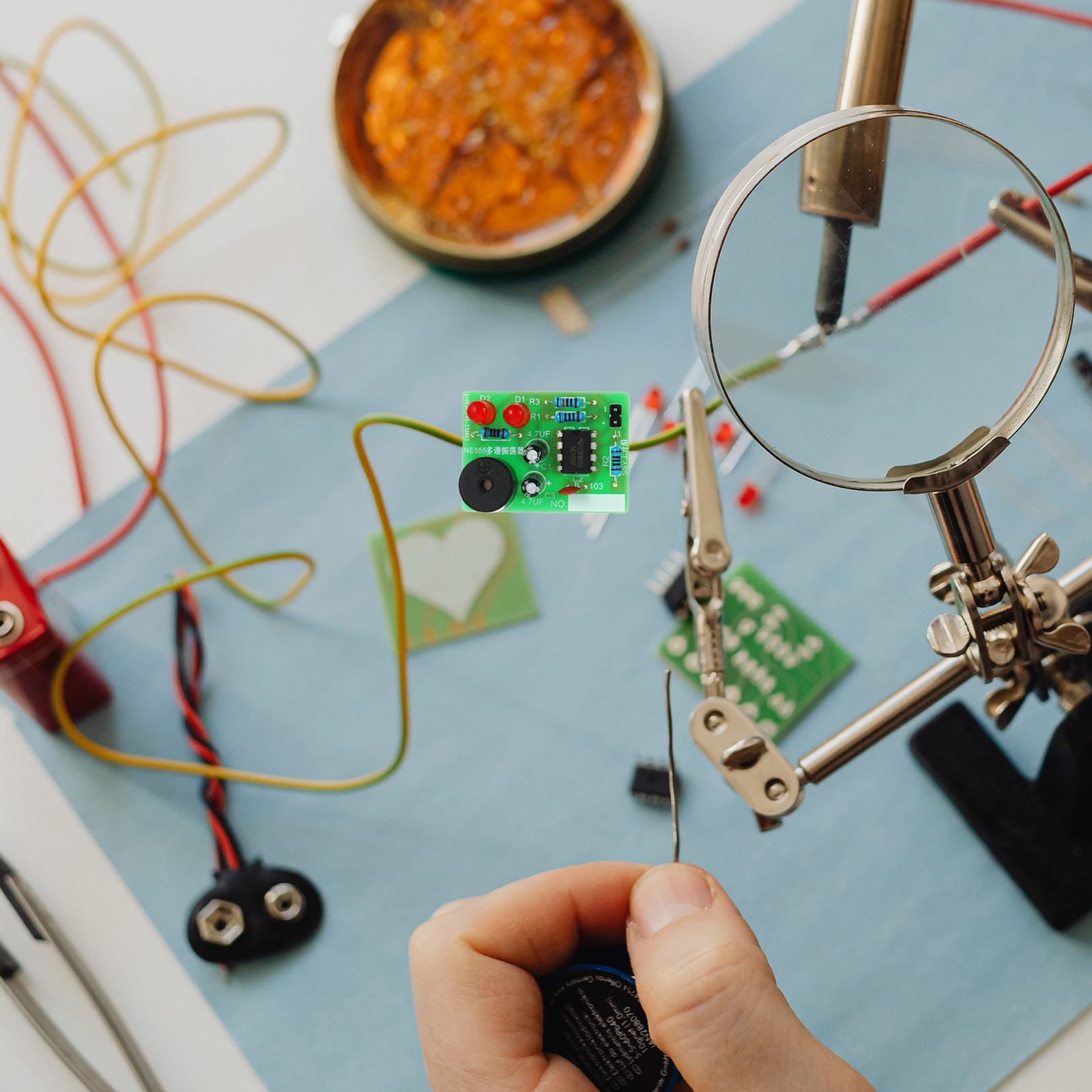 Diy Electronics Learning Kit - 5Set Soldering Training Kit Welding Practice