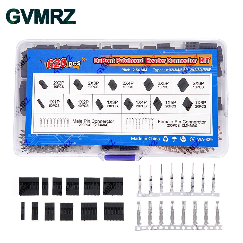 Diy Electronics Tool Kit - 620PCS DuPont Header Connector Kit 2.54mm