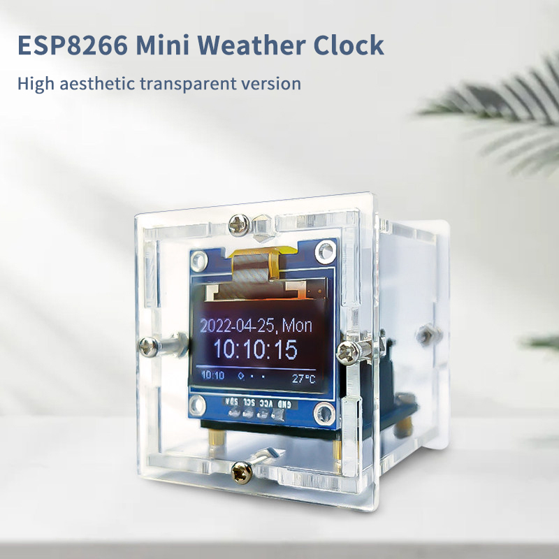 ESP8266 Mini Weather Clock Kit – Diy Home Electronics recenzja i cena