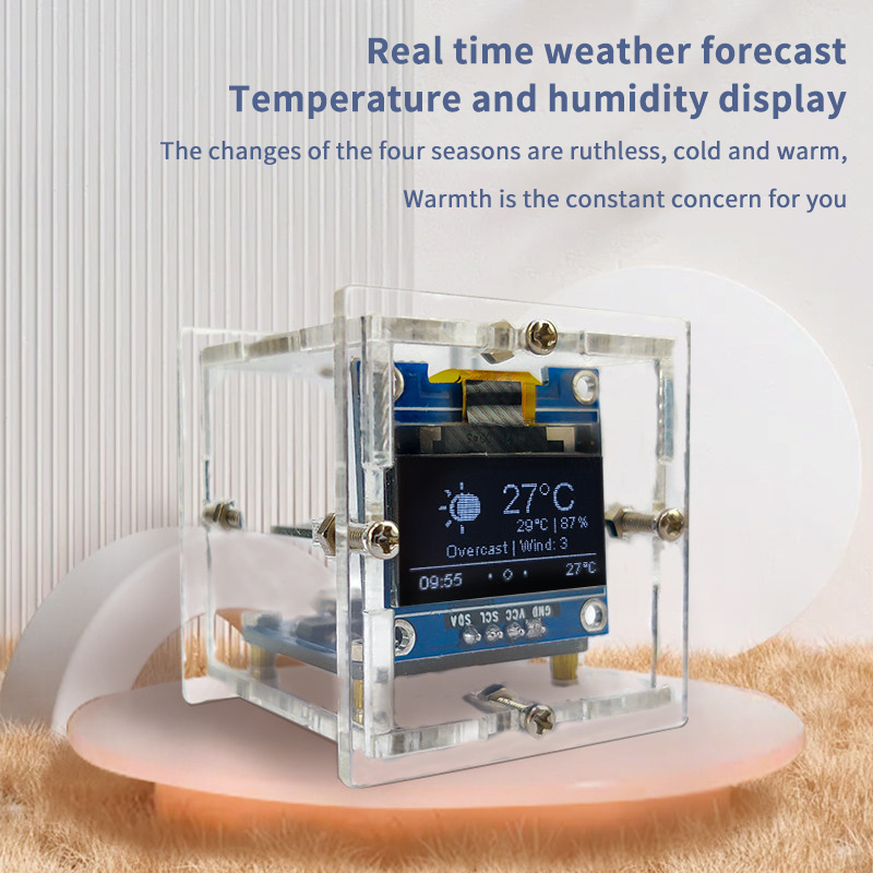 ESP8266 Mini Weather Clock Kit – Diy Home Electronics recenzja i cena