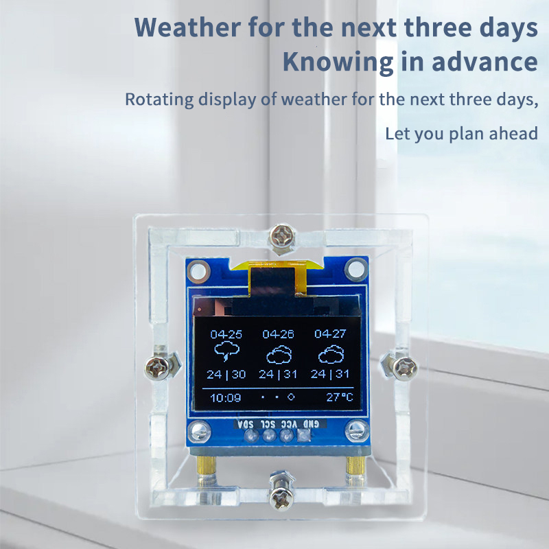 ESP8266 Mini Weather Clock Kit – Diy Home Electronics recenzja i cena