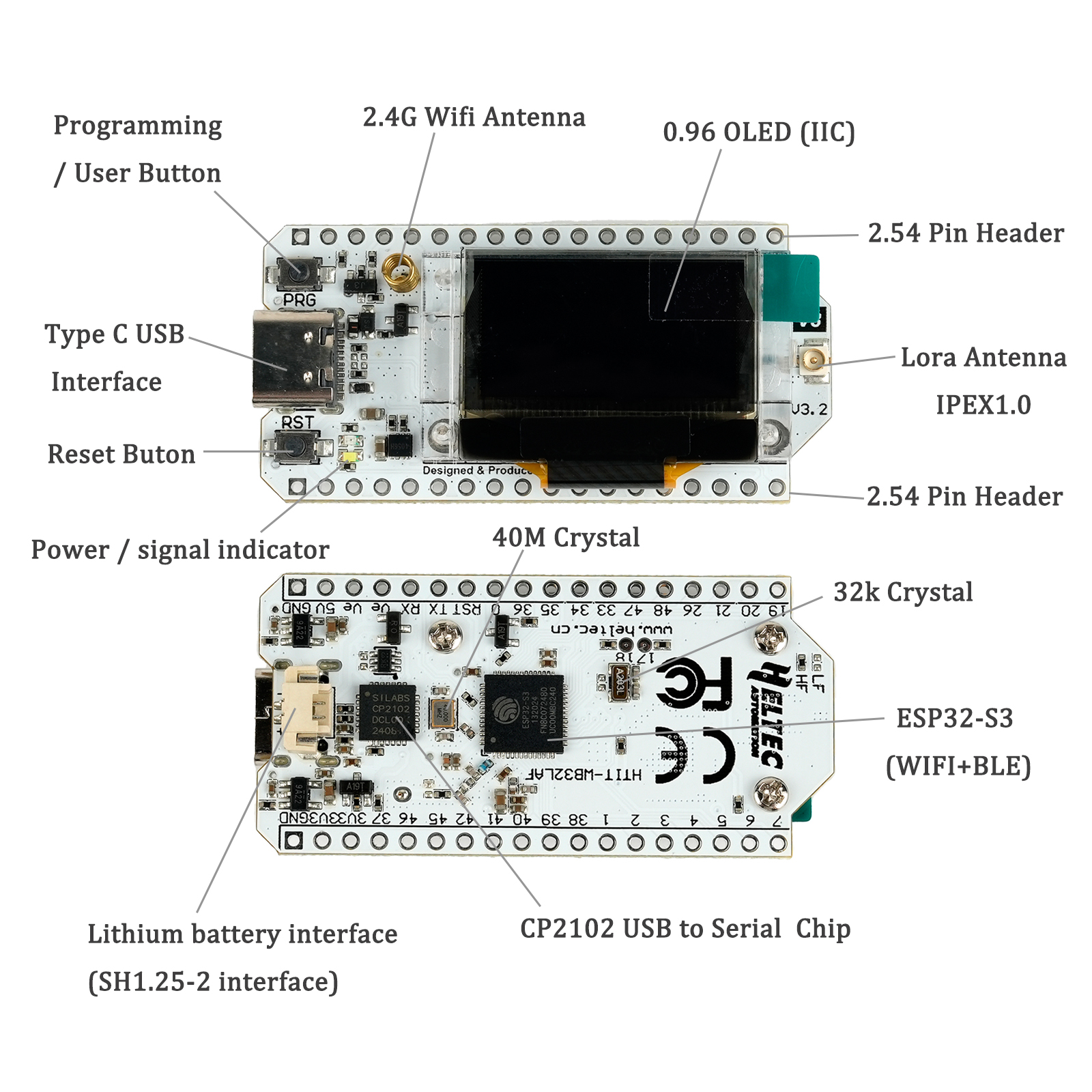 2Sets LoRa32 V3 868MHz 915MHz  – Oled Display Module recenzja i cena