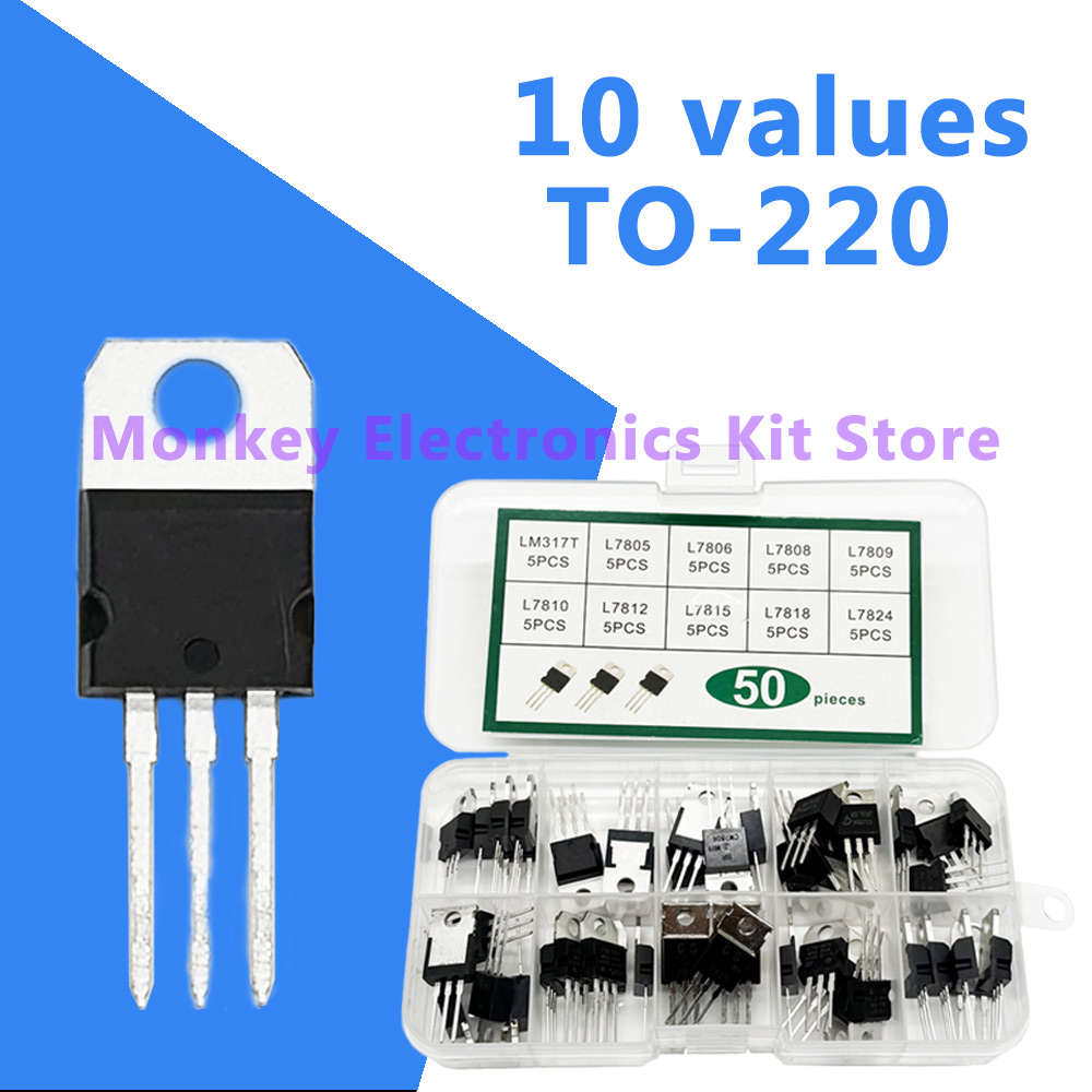 50PCS TO-220 Kit Voltage Regul – Mosfet Transistor Set recenzja i cena