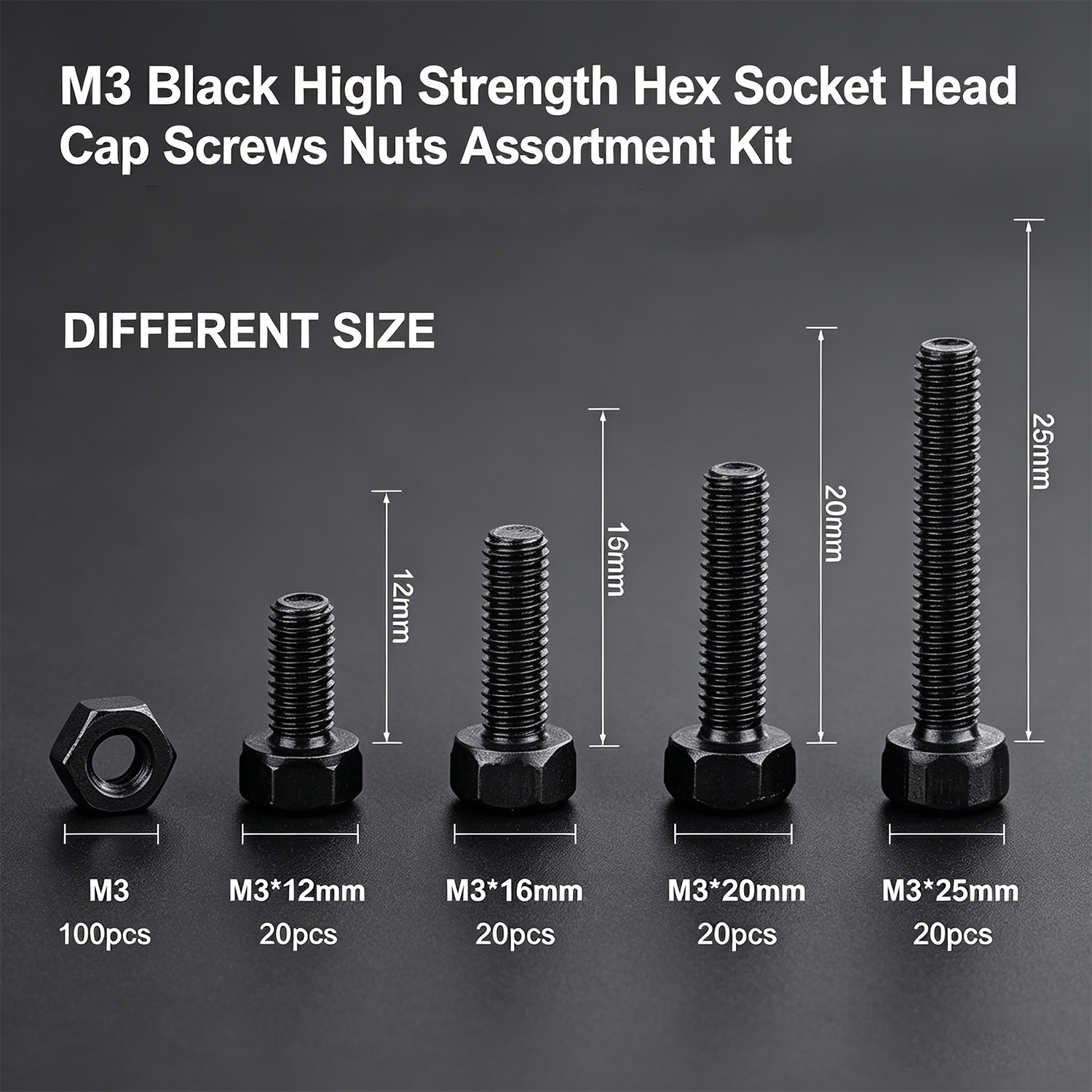 M3 Black Hex Socket Head Cap S – Diy Electronics Tool Kit recenzja i cena
