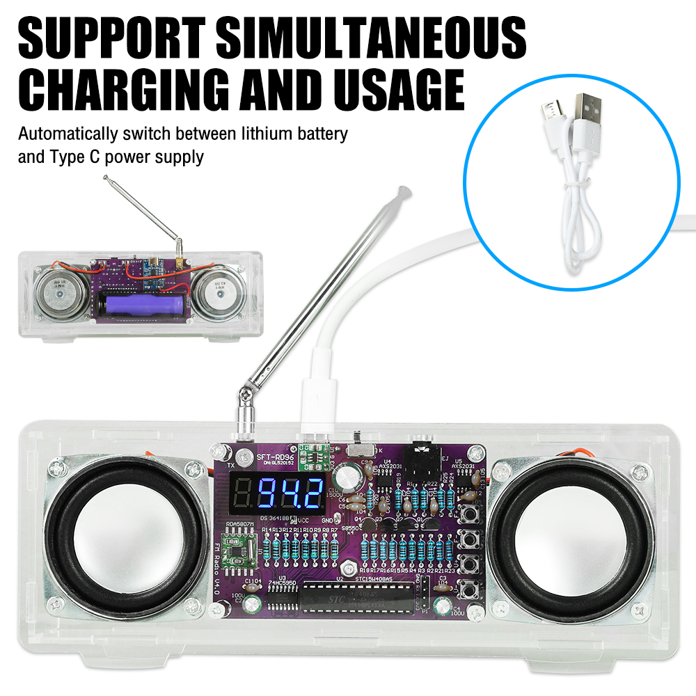 DIY FM Radio Electronic Kit 87 – Diy Electronics Learning Kit recenzja i cena