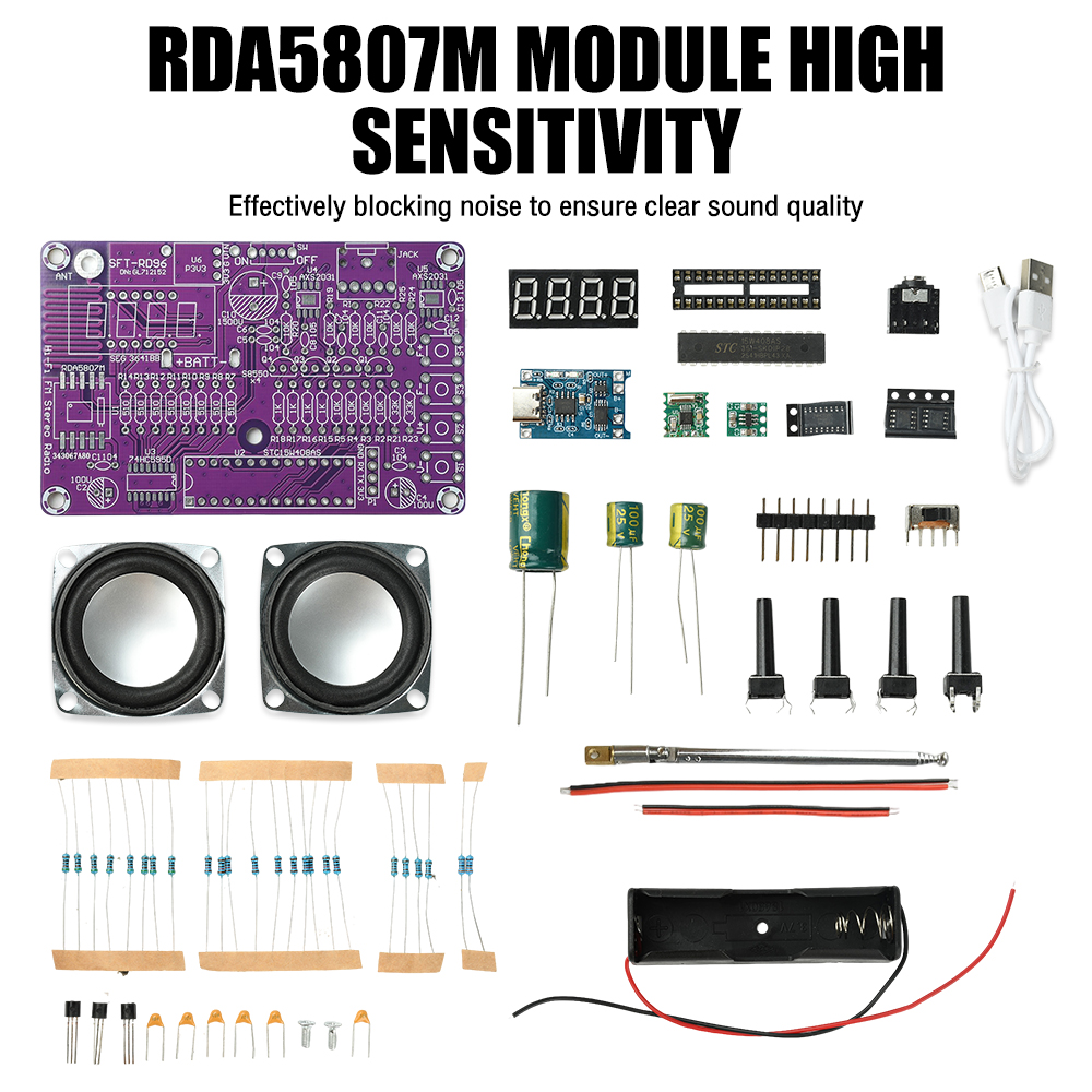 DIY FM Radio Electronic Kit 87 – Diy Electronics Learning Kit recenzja i cena