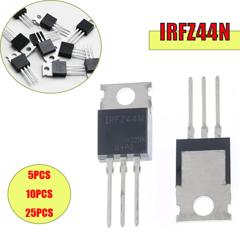 5/10/25PCS IRFZ44N TO-220 IRFZ – Mosfet Transistor Set recenzja i cena