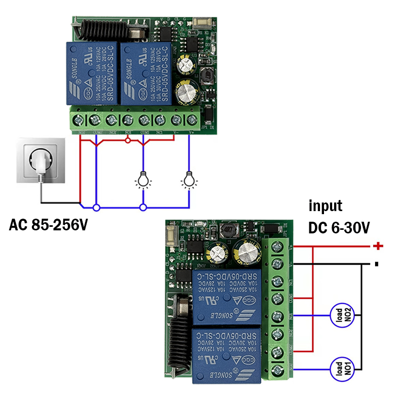 DC 9V 12V 24V AC 85-250V 2CH R – Rf 433Mhz Module recenzja i cena