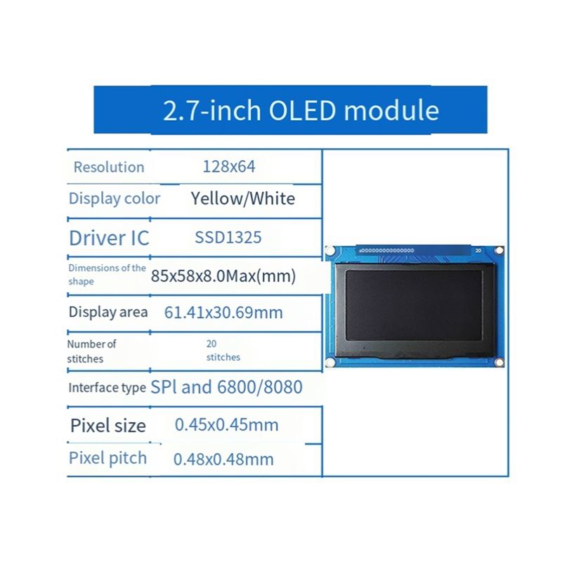 BNVN-SPI Serial 2.7-Inch OLED  – Oled Display Module recenzja i cena