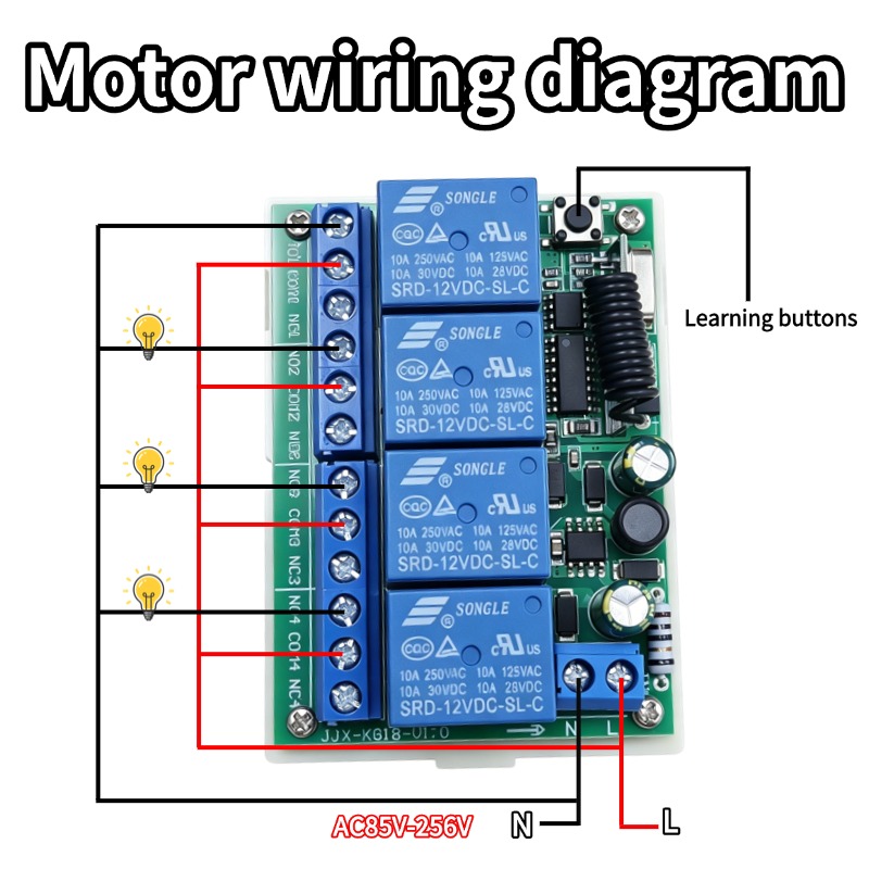 433 MHz AC 110V 220V 4CH RF Re – Rf 433Mhz Module recenzja i cena