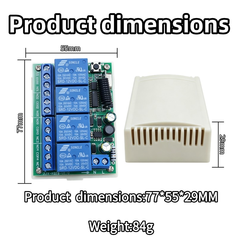 433 MHz AC 110V 220V 4CH RF Re – Rf 433Mhz Module recenzja i cena