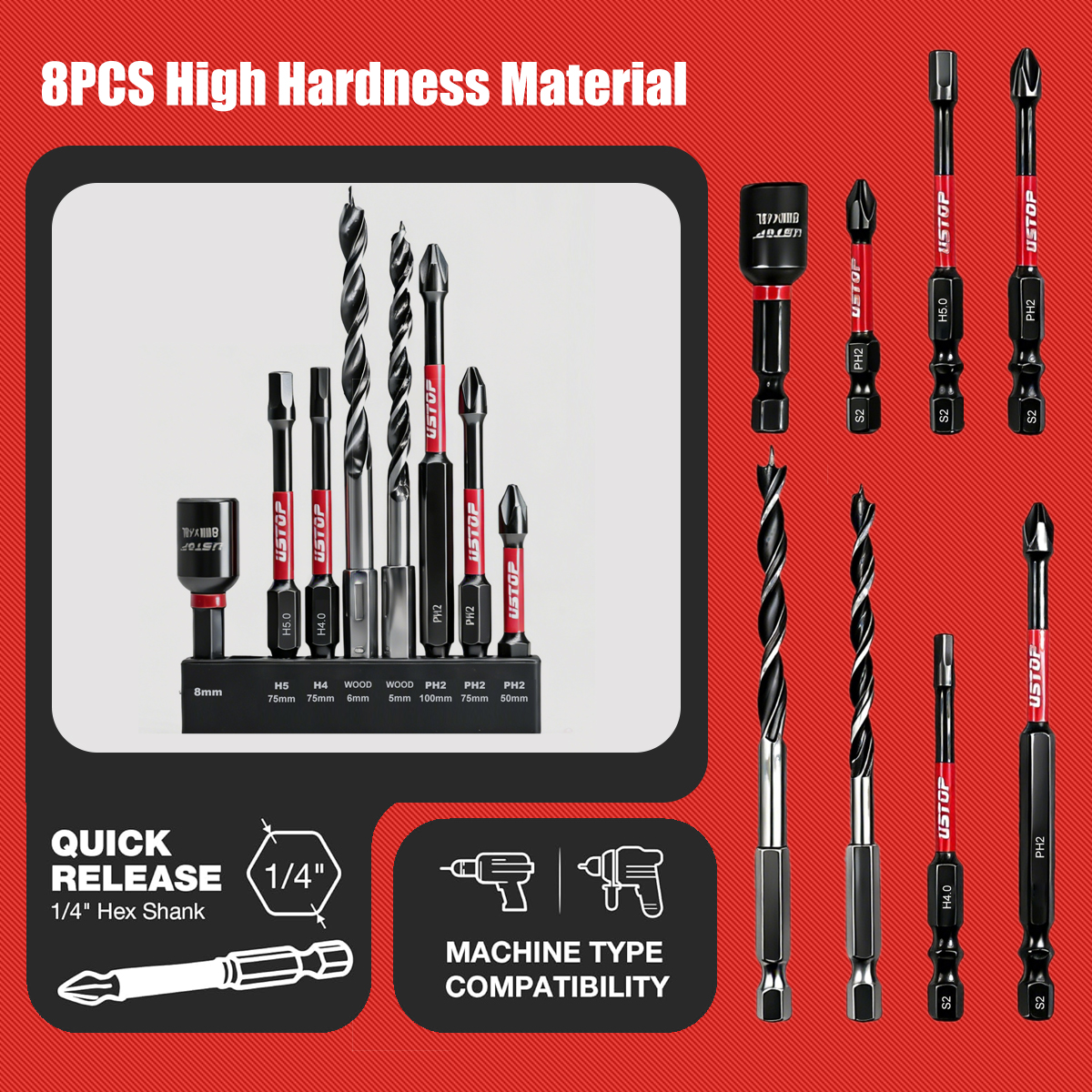 8-Piece Magnetic Impact Bit an – Diy Electronics Rack recenzja i cena
