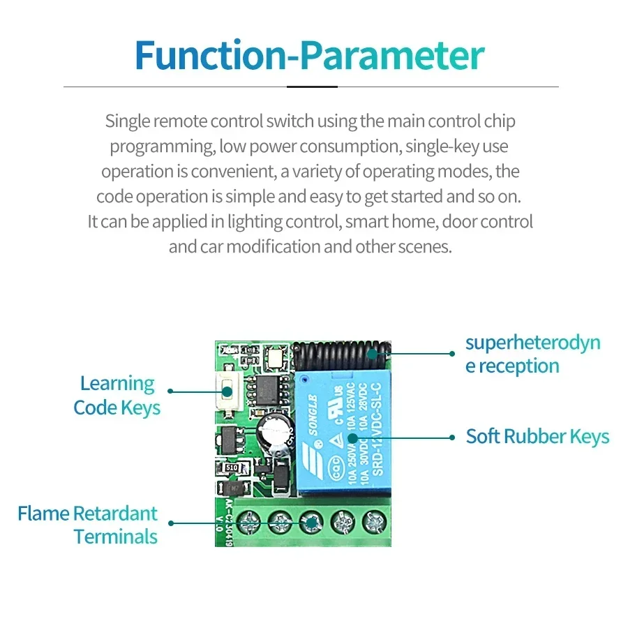 DC 12V Remote Control Smart Sw – Rf 433Mhz Module recenzja i cena