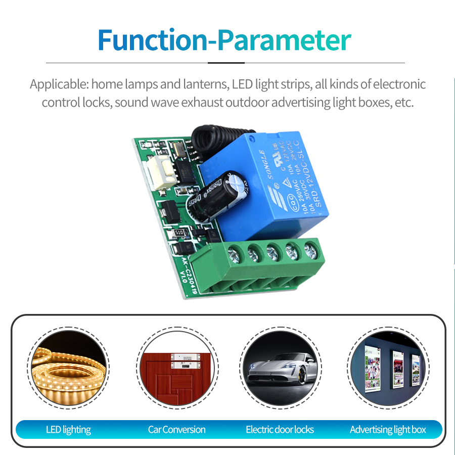 433MHz DIY Wireless Switch DC1 – Rf 433Mhz Module recenzja i cena