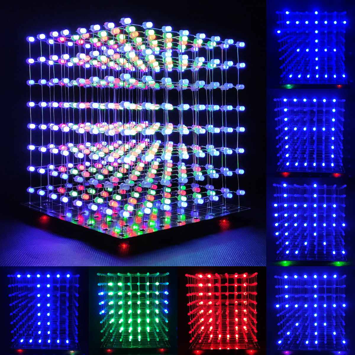 8X8X8 Color LED 3D Light Cube  – Diy Electronics Set recenzja i cena