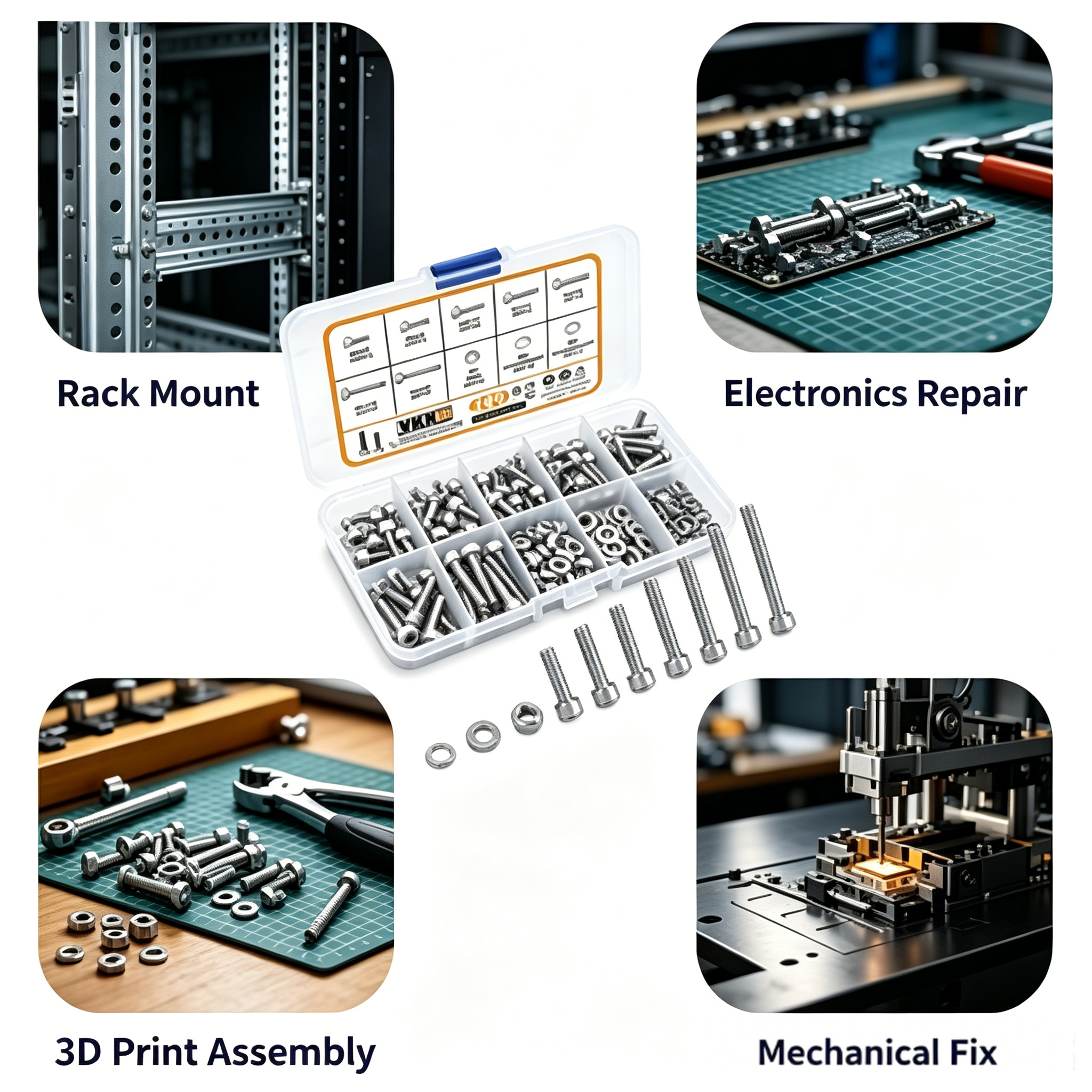 VKKM 190Pcs M4 M5 M6 Hex Socke – Diy Electronics Rack recenzja i cena