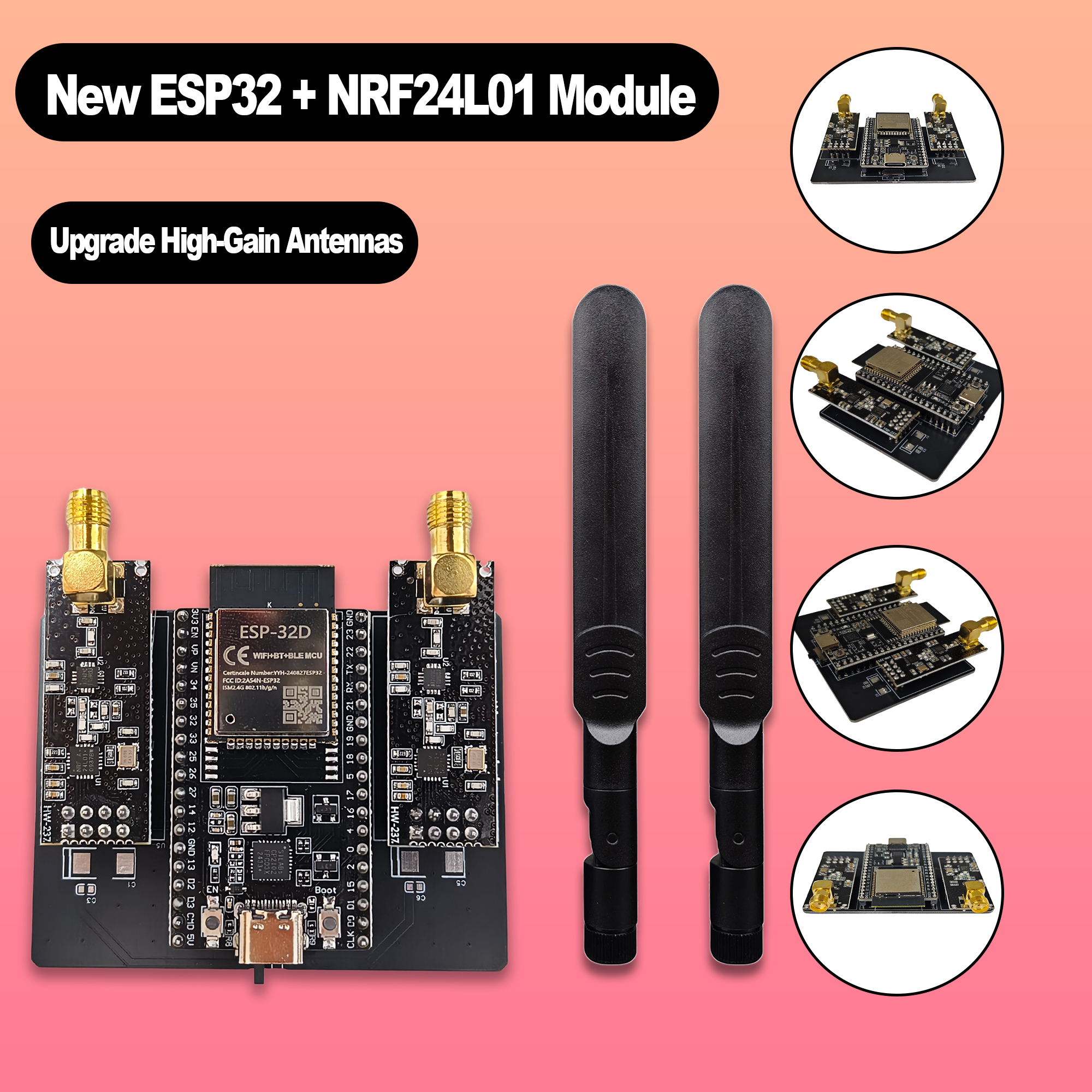 New ESP32 DevKitC + NRF24L01 P – Nrf24L01 Module Wireless recenzja i cena