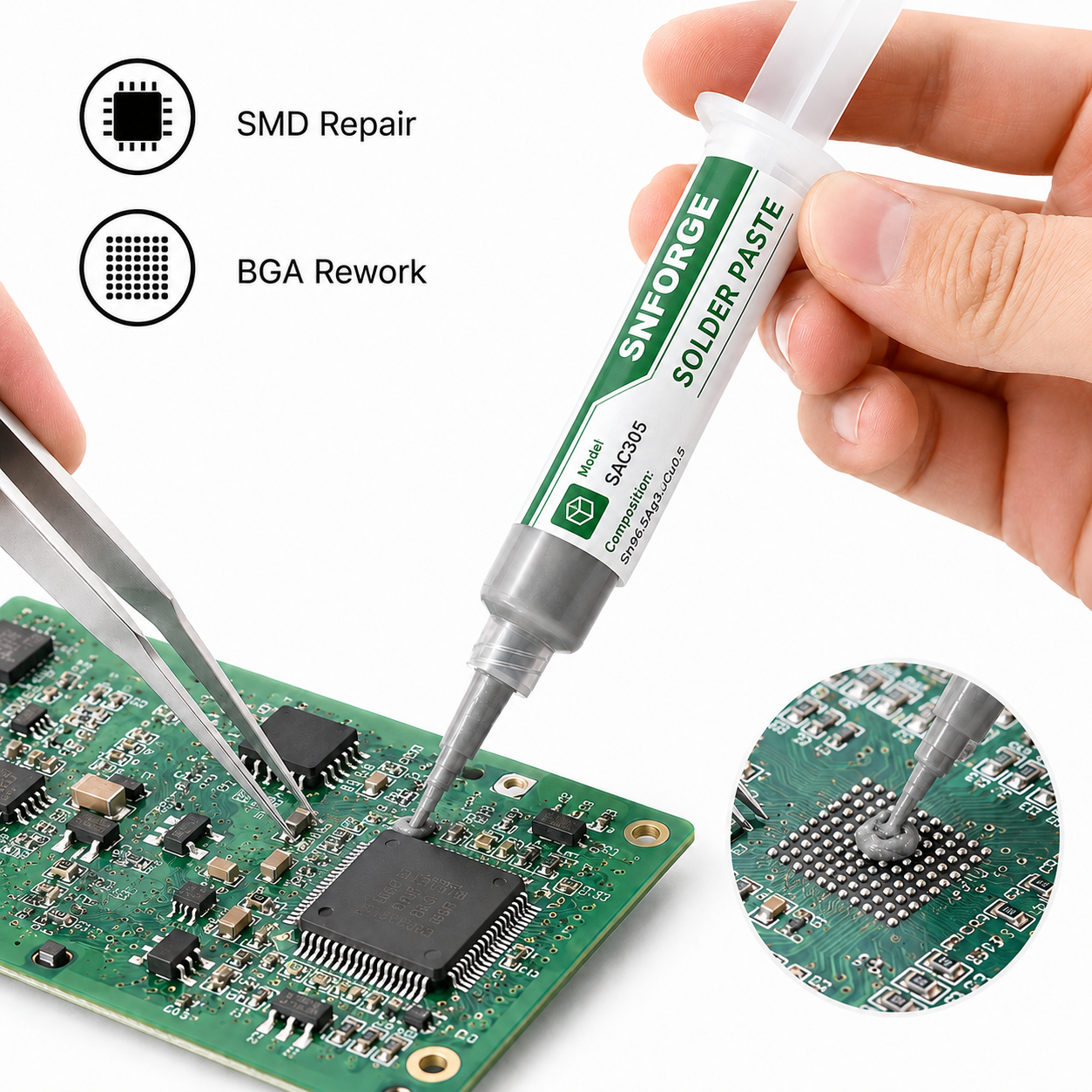 SAC305 Solder Paste Welding Ti – Diy Electronics Flux recenzja i cena