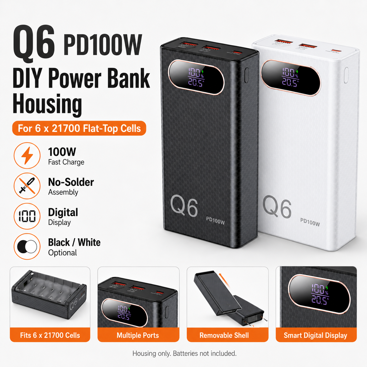 Q6 PD100W DIY Power Bank Housi – Diy Electronics Tool Kit recenzja i cena