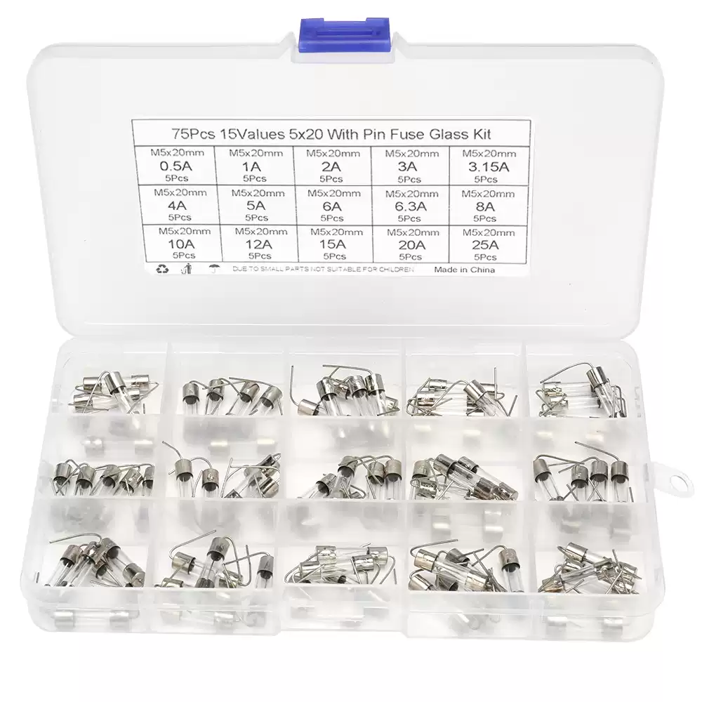 75Pcs 5×20mm Glass Fuse with P – Diy Electronics Holder recenzja i cena