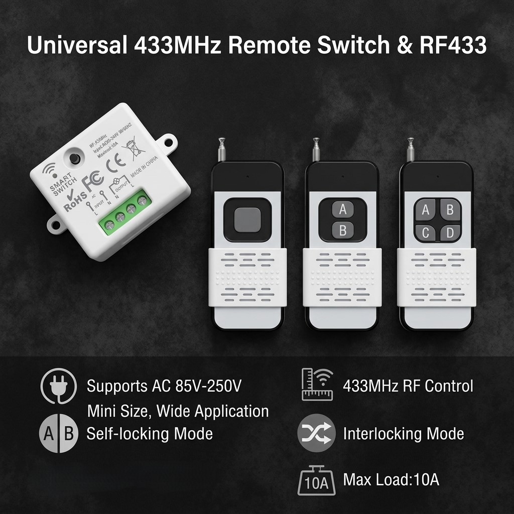 220V 1CH Wireless Remote Contr – Rf 433Mhz Module recenzja i cena