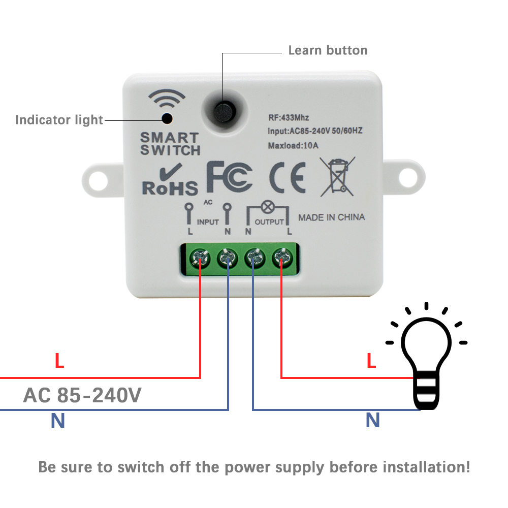 220V 1CH Wireless Remote Contr – Rf 433Mhz Module recenzja i cena